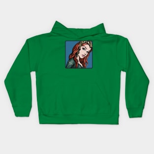 Girl With Amazing Swimming Powers. Kids Hoodie